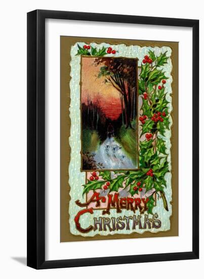 A Merry Christmas-null-Framed Art Print