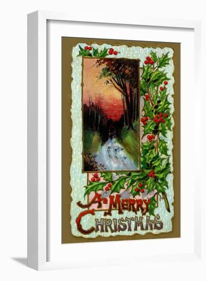 A Merry Christmas-null-Framed Art Print