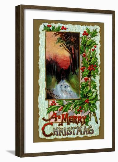 A Merry Christmas-null-Framed Art Print