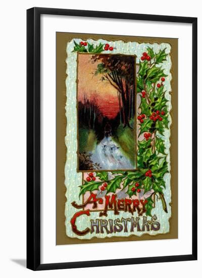 A Merry Christmas-null-Framed Art Print