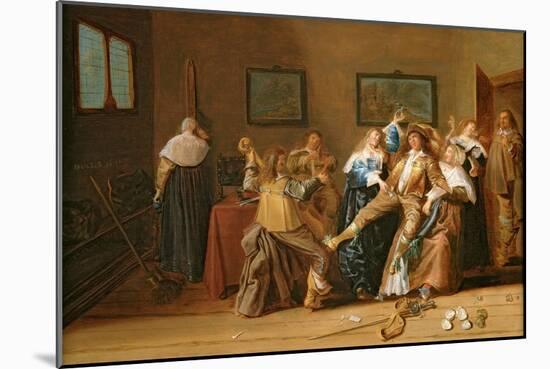 A Merry Company in an Interior, 1640-Dirck Hals-Mounted Giclee Print