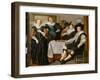 A Merry Company in an Interior (Oil on Panel)-Dirck Hals-Framed Giclee Print