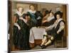 A Merry Company in an Interior (Oil on Panel)-Dirck Hals-Mounted Giclee Print