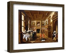 A Merry Company in an Interior-Dirck Hals-Framed Giclee Print