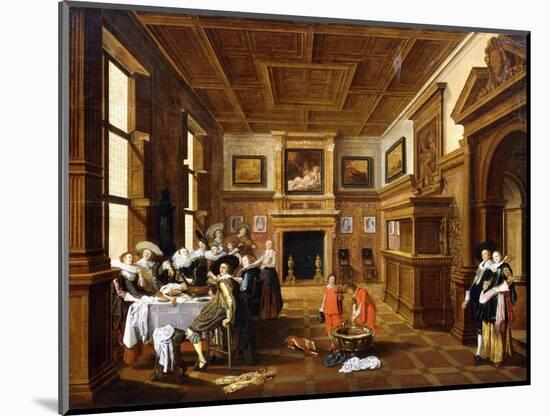 A Merry Company in an Interior-Dirck Hals-Mounted Giclee Print