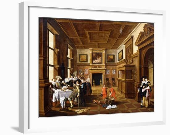 A Merry Company in an Interior-Dirck Hals-Framed Giclee Print