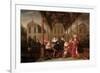 A Merry Company Playing Music under a Flowered Porch in a Garden-Dirck Hals-Framed Giclee Print