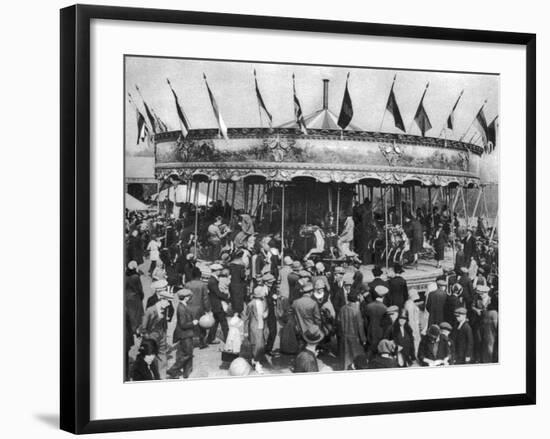 A Merry-Go-Round, Part of a Bank Holiday Carnival on Hamstead Heath, London, 1926-1927-null-Framed Giclee Print