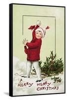 A Merry Merry Christmas Postcard-null-Framed Stretched Canvas