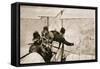 A Message Dropped from a French Military Biplane, from 'The Illustrated War News'-null-Framed Stretched Canvas