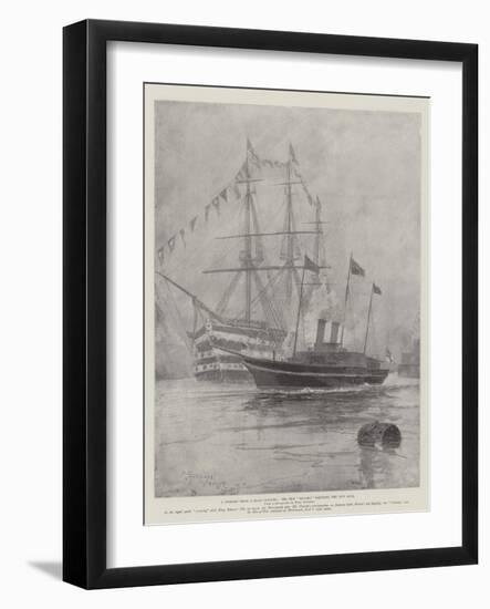 A Message from a Dead Century, the Old Victory Saluting the New King-Henry Charles Seppings Wright-Framed Giclee Print