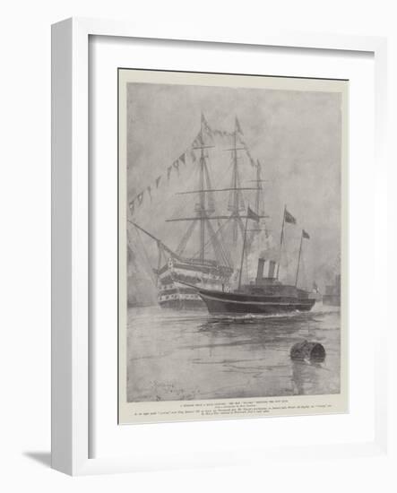 A Message from a Dead Century, the Old Victory Saluting the New King-Henry Charles Seppings Wright-Framed Giclee Print