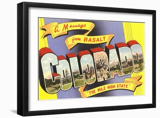 A Message from Basalt-null-Framed Art Print