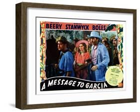 A Message to Garcia, Center, from Left, Barbara Stanwyck, John Boles, 1936-null-Framed Art Print