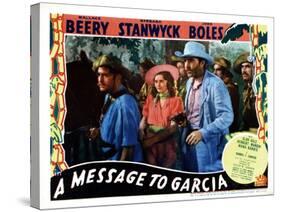 A Message to Garcia, Center, from Left, Barbara Stanwyck, John Boles, 1936-null-Stretched Canvas
