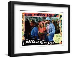 A Message to Garcia, Center, from Left, Barbara Stanwyck, John Boles, 1936-null-Framed Art Print