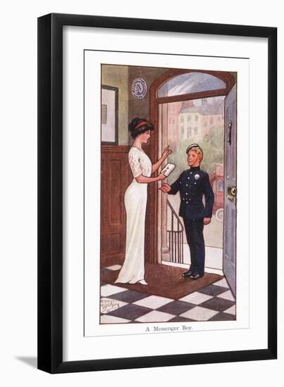 A Messenger Boy-Ernest Ibbetson-Framed Giclee Print
