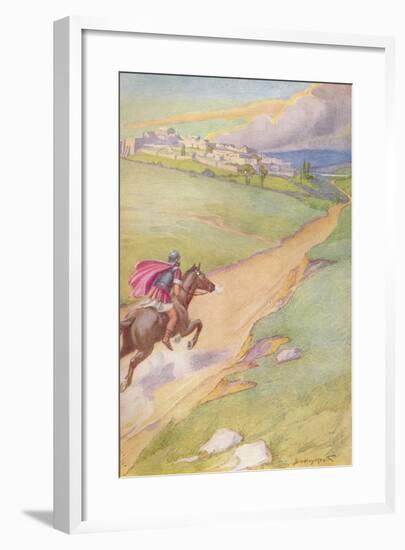 'A messenger was seen spurring his horse toward the city', c1912 (1912)-Ernest Dudley Heath-Framed Giclee Print