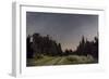 A Meteor and the Big Dipper in the Clear Sky on the Summit of Mount Kobau, Canada-Stocktrek Images-Framed Photographic Print