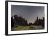 A Meteor and the Big Dipper in the Clear Sky on the Summit of Mount Kobau, Canada-Stocktrek Images-Framed Photographic Print