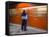 A Mexican Citizen Waits for the Metro to Stop, Mexico City, Mexico-Brent Bergherm-Framed Stretched Canvas