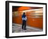 A Mexican Citizen Waits for the Metro to Stop, Mexico City, Mexico-Brent Bergherm-Framed Premium Photographic Print