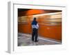 A Mexican Citizen Waits for the Metro to Stop, Mexico City, Mexico-Brent Bergherm-Framed Premium Photographic Print