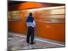 A Mexican Citizen Waits for the Metro to Stop, Mexico City, Mexico-Brent Bergherm-Mounted Premium Photographic Print