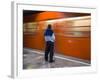 A Mexican Citizen Waits for the Metro to Stop, Mexico City, Mexico-Brent Bergherm-Framed Photographic Print