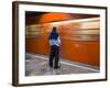 A Mexican Citizen Waits for the Metro to Stop, Mexico City, Mexico-Brent Bergherm-Framed Photographic Print