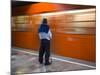 A Mexican Citizen Waits for the Metro to Stop, Mexico City, Mexico-Brent Bergherm-Mounted Photographic Print
