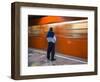 A Mexican Citizen Waits for the Metro to Stop, Mexico City, Mexico-Brent Bergherm-Framed Photographic Print