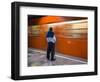 A Mexican Citizen Waits for the Metro to Stop, Mexico City, Mexico-Brent Bergherm-Framed Photographic Print