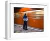 A Mexican Citizen Waits for the Metro to Stop, Mexico City, Mexico-Brent Bergherm-Framed Photographic Print