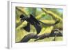A Microraptor Perched on a Tree Branch-null-Framed Art Print