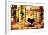 A Middle-Aged Italian Woman Cooking Different Meats and Sausages-Sabine Jacobs-Framed Photographic Print