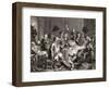 A Midnight Modern Conversation, from 'The Works of William Hogarth', Published 1833-William Hogarth-Framed Giclee Print