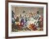 A Midnight Modern Conversation, Illustration from 'Hogarth Restored: the Whole Works of the…-William Hogarth-Framed Giclee Print