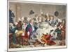 A Midnight Modern Conversation, Illustration from 'Hogarth Restored: the Whole Works of the…-William Hogarth-Mounted Giclee Print