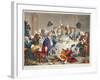 A Midnight Modern Conversation, Illustration from 'Hogarth Restored: the Whole Works of the…-William Hogarth-Framed Giclee Print