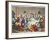 A Midnight Modern Conversation, Illustration from 'Hogarth Restored: the Whole Works of the…-William Hogarth-Framed Giclee Print