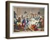 A Midnight Modern Conversation, Illustration from 'Hogarth Restored: the Whole Works of the?-William Hogarth-Framed Giclee Print