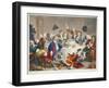 A Midnight Modern Conversation, Illustration from 'Hogarth Restored: the Whole Works of the?-William Hogarth-Framed Giclee Print