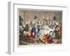 A Midnight Modern Conversation, Illustration from 'Hogarth Restored: the Whole Works of the?-William Hogarth-Framed Giclee Print