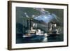 A Midnight Race on the Mississippi, after a Drawing by H.D. Manning, Pub. by Currier and Ives,…-Frances Flora Bond Palmer-Framed Giclee Print