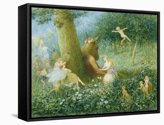 A Midsummer Night's Dream, 1895 (W/C with Bodycolour on Paper)-Henry Towneley Green-Framed Stretched Canvas