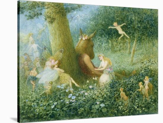 A Midsummer Night's Dream, 1895 (W/C with Bodycolour on Paper)-Henry Towneley Green-Stretched Canvas