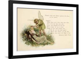 A Midsummer Night's Dream, Act II Scene II: Oberon Squeezes the Flower onto Titania's Eyelids-Walter Paget-Framed Premium Giclee Print