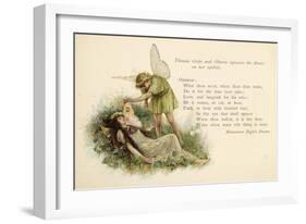 A Midsummer Night's Dream, Act II Scene II: Oberon Squeezes the Flower onto Titania's Eyelids-Walter Paget-Framed Art Print