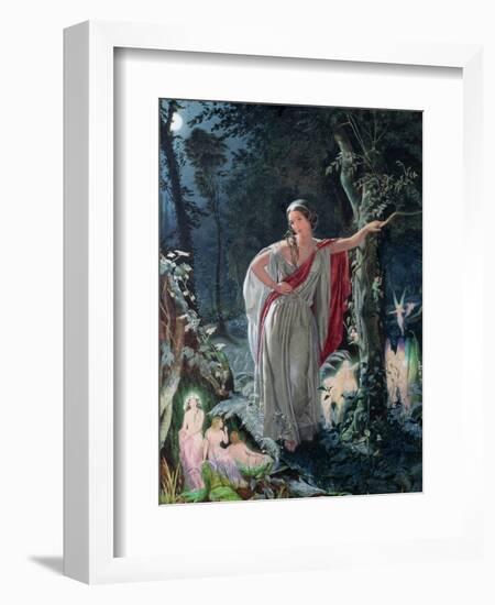 A Midsummer Night's Dream: Hermia Surrounded by Puck and the Fairies, 1861-John Simmons-Framed Giclee Print